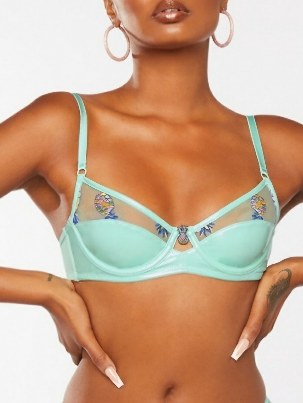 Savage X Fenty Tutti Fruity Unlined Bra 36DD - NWT